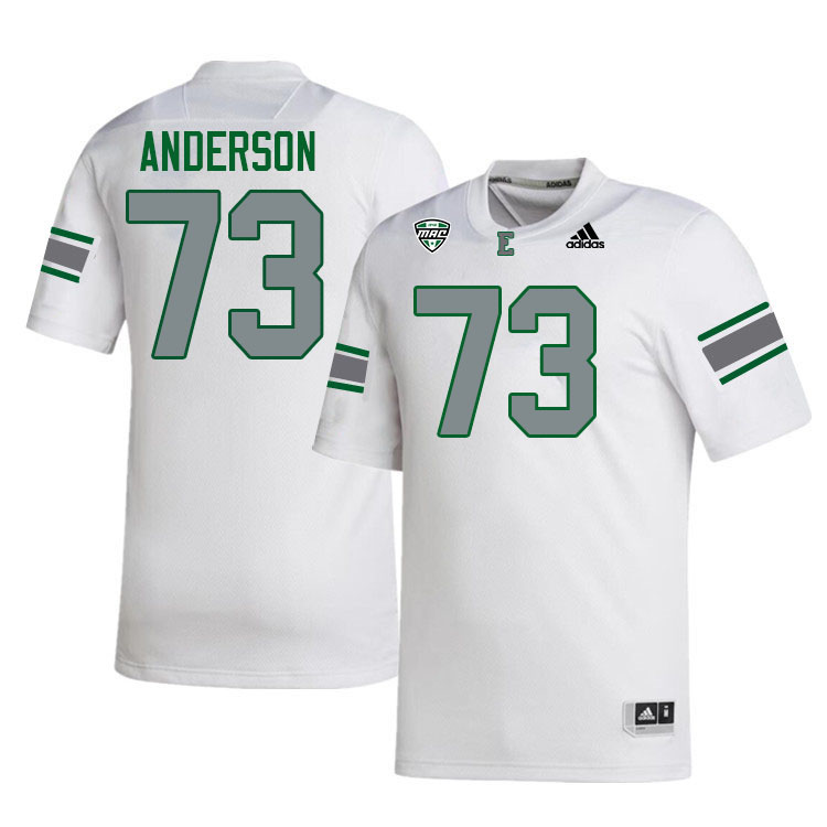 Eastern Michigan Eagles #73 Joshua Anderson College Football Jerseys Stitched Sale-White Eastern Michigan Eagles #73 Joshua Anderson College Football Jerseys Stitched Sale-White